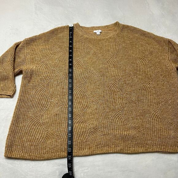 J. Jill Abstract-Waterfall Textured Pullover Crewneck Sweater Size Large Boho - Picture 10 of 11